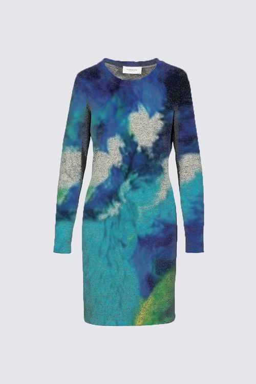 Transcendent Water Lily Knit Dress