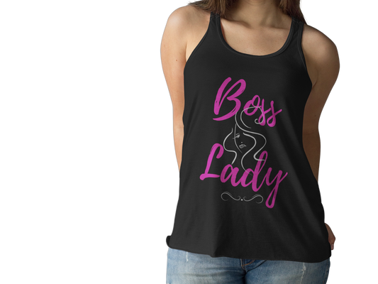 Boss Lady Jersey Black Tank Top